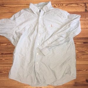 Green/White stitched Ralph Lauren button down